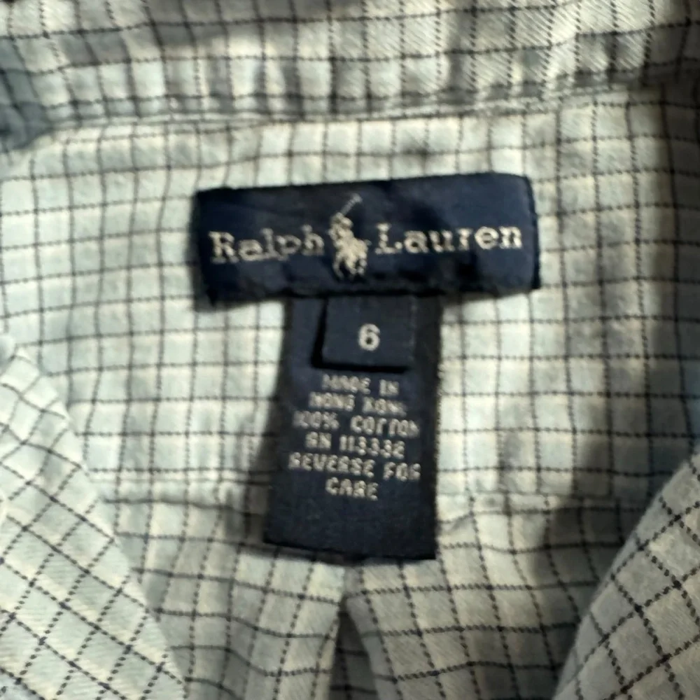 Ralph Lauren boys size 6 long‎ sleeve plaid button down shirt